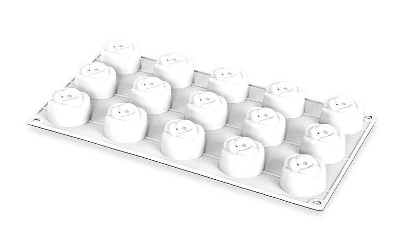 Silikomart Professional Silikon Mini Gül Kalıbı 15'li