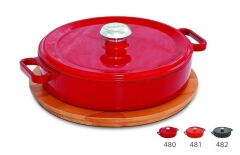 Lava Ahşap Yayvan Tencere Altlığı 28 cm