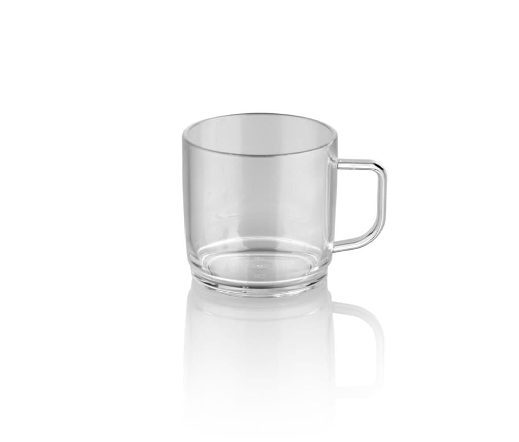 Plastport Kırılmaz Çay Kahve Kupası - Şeffaf 300 ml