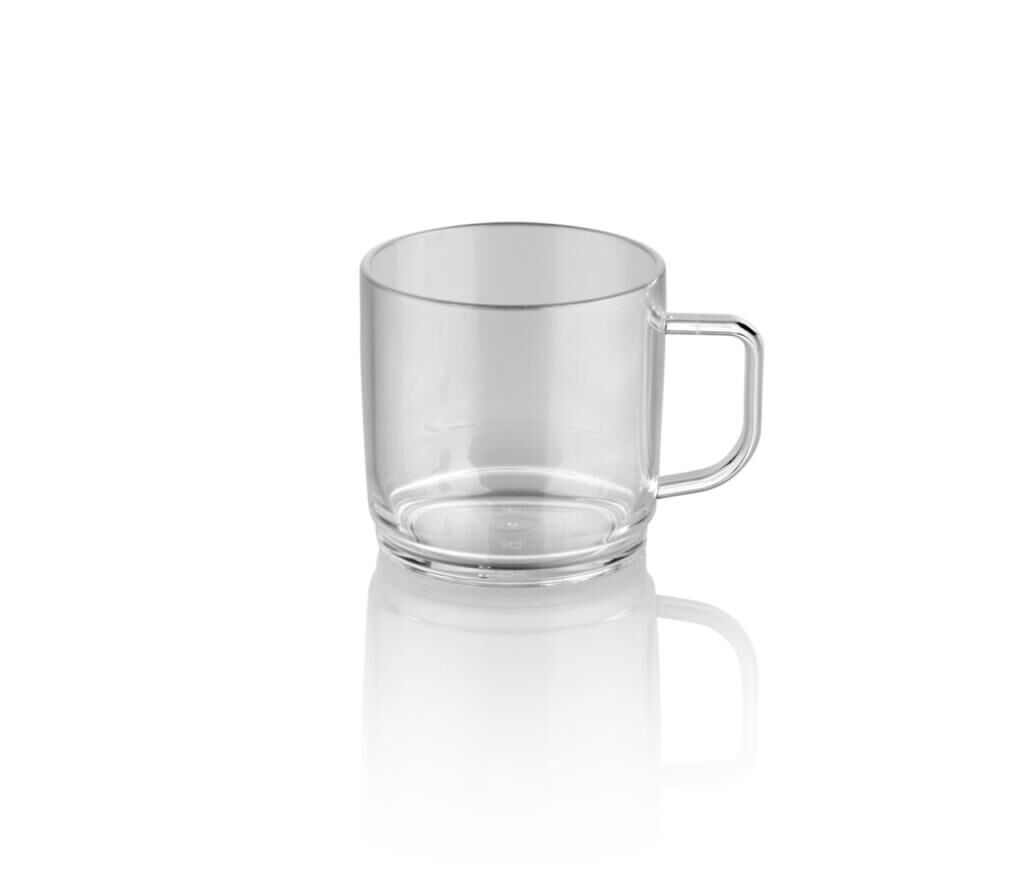 Plastport Kırılmaz Çay Kahve Kupası - Şeffaf 250 ml