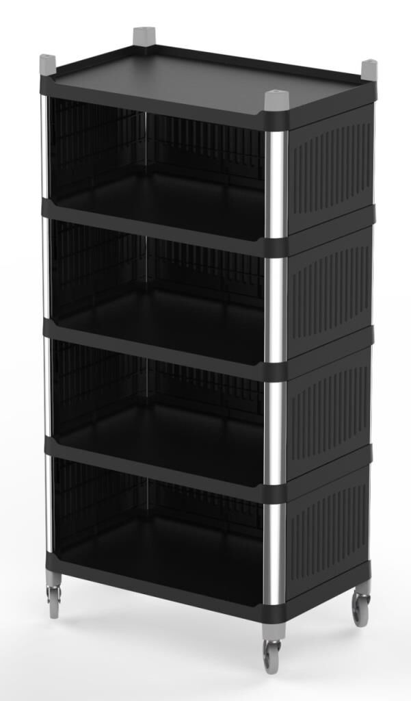 Plastport Çok Amaçlı Servis Arabası - 5 Katlı (Kapalı)