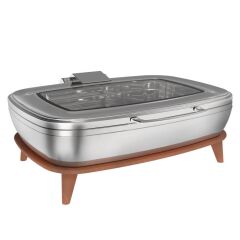 Chafing Dish Titan GN 1/1 Ayaklı Stand Ahşap