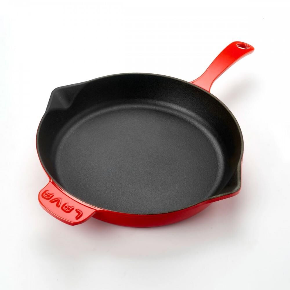 Lava Döküm Tava  28 cm - Kırmızı