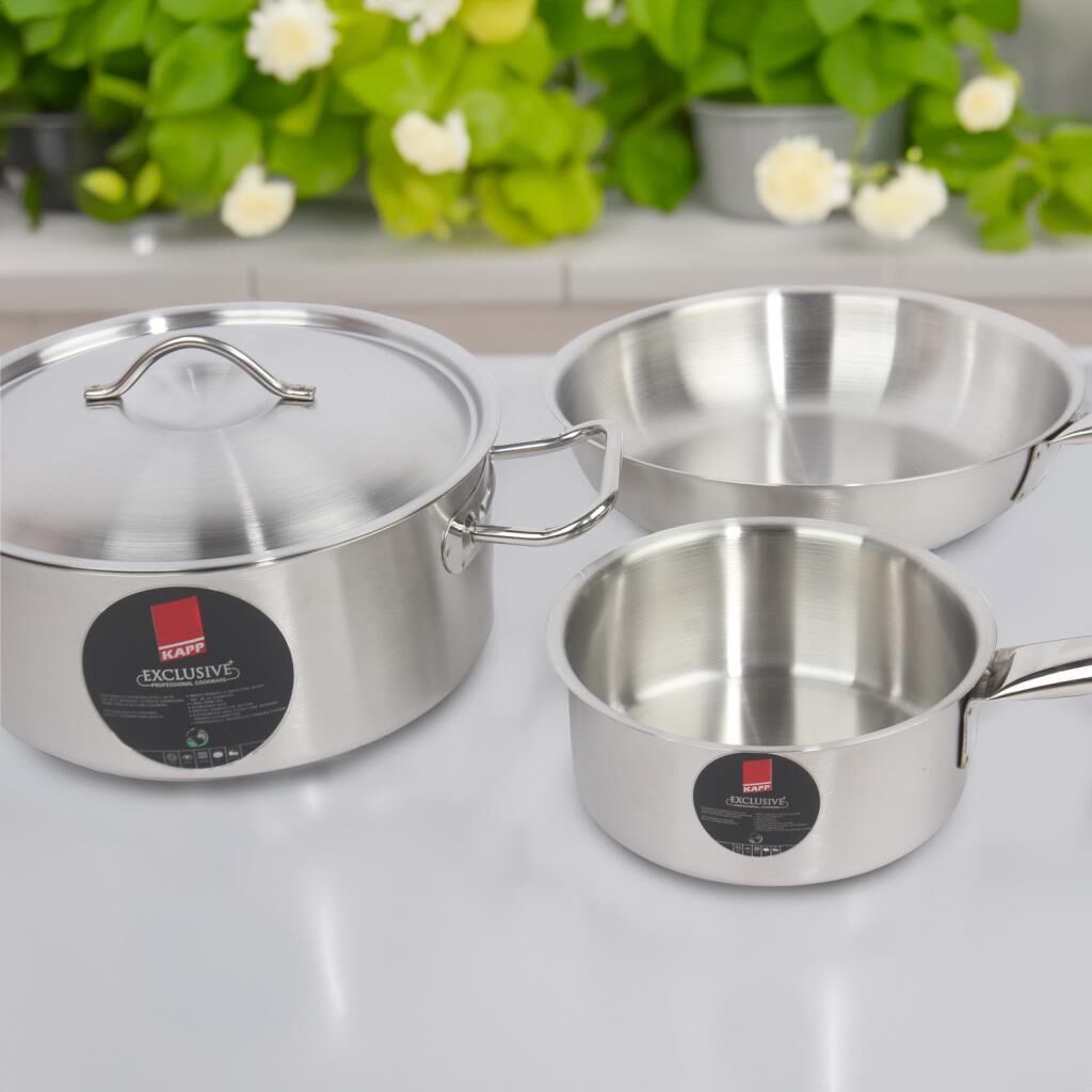 4 Parça Paslanmaz Çelik İnci Tencere Seti