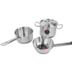 4 Parça Paslanmaz Çelik Mini Tencere Seti