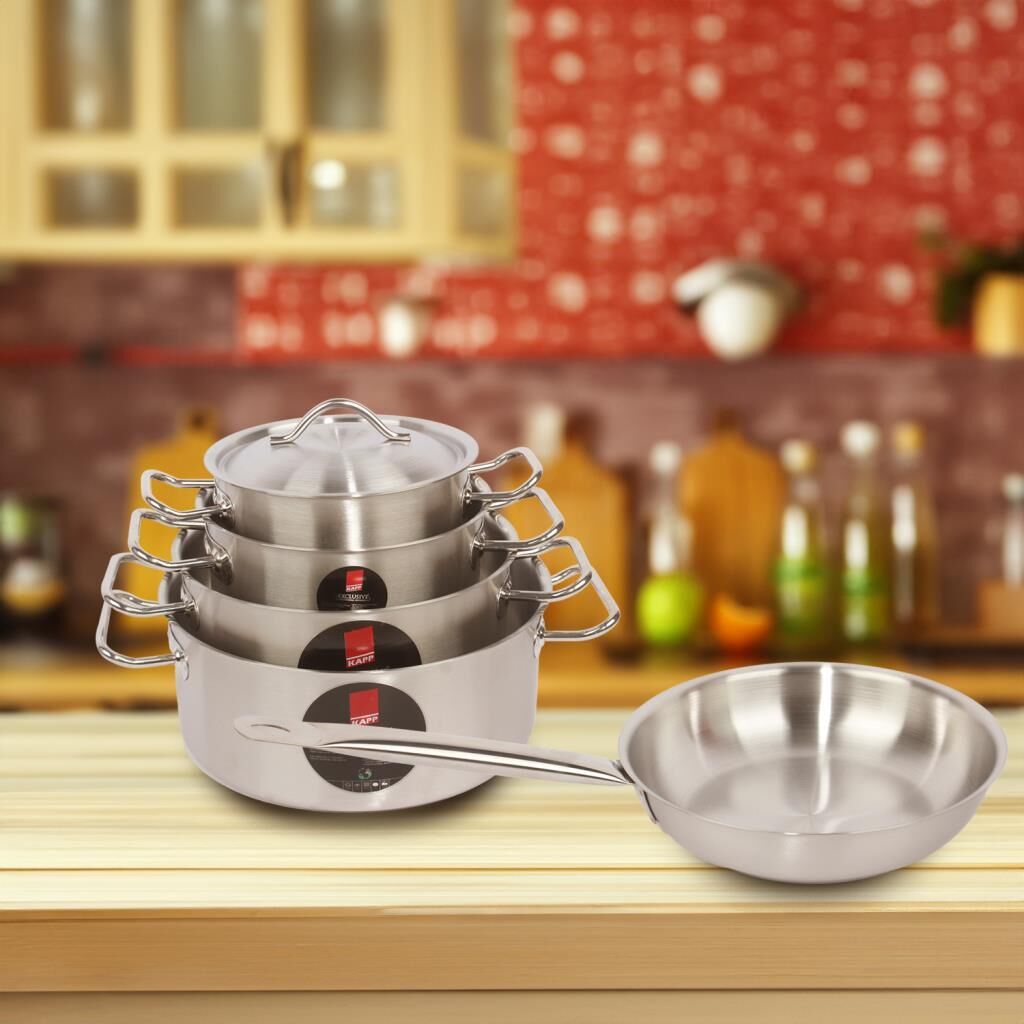 9 Parça Paslanmaz Çelik Gurme Tencere Seti