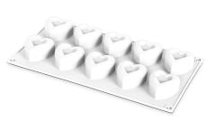 Silikomart Professional Silikon Mini Kalp Kalıbı 10'lu