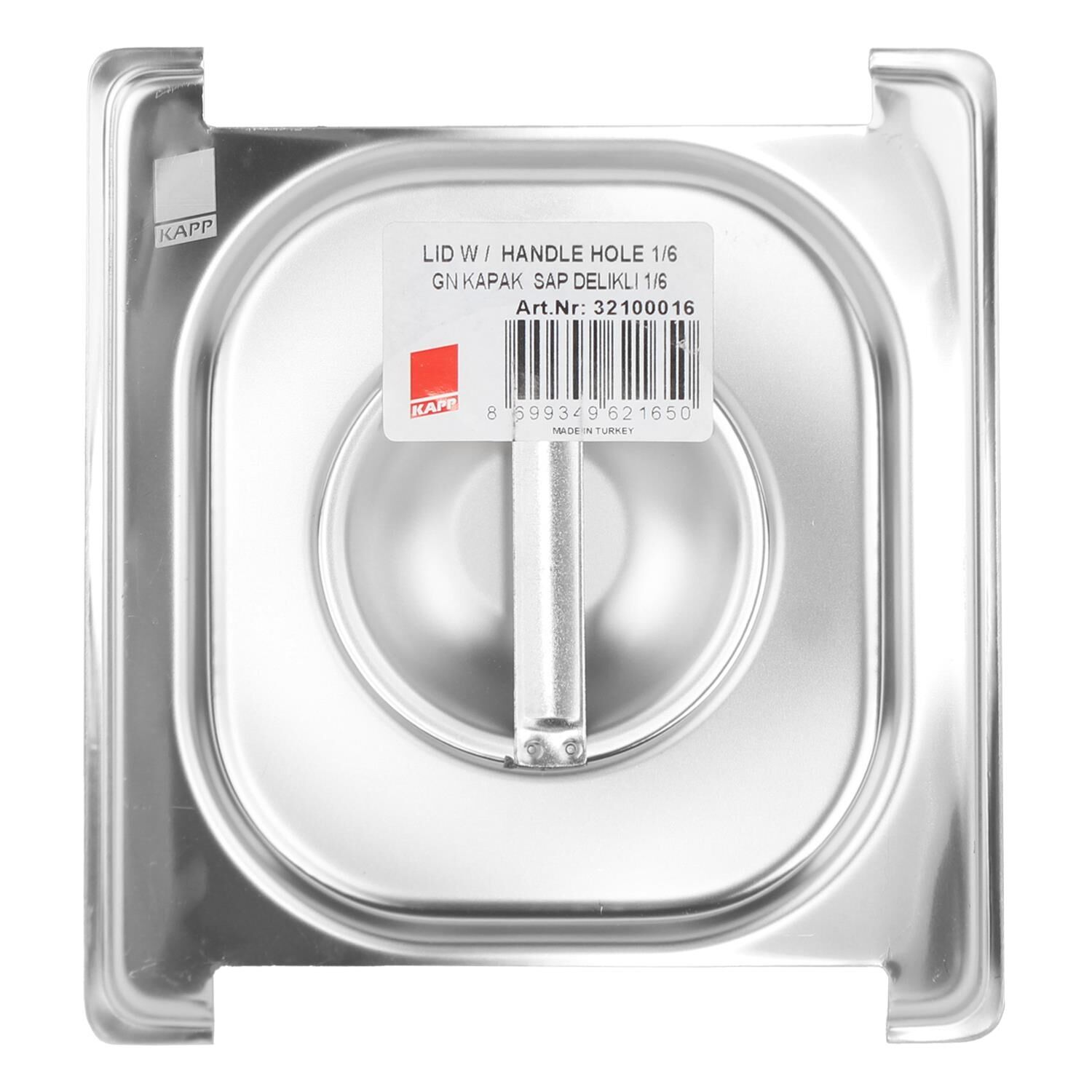 Kapp Çelik Gastronom Kapak (Sap Delikli) 1/6